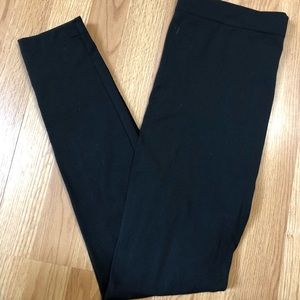 Lane Bryant Solid Black Fleece Lined Leggings
